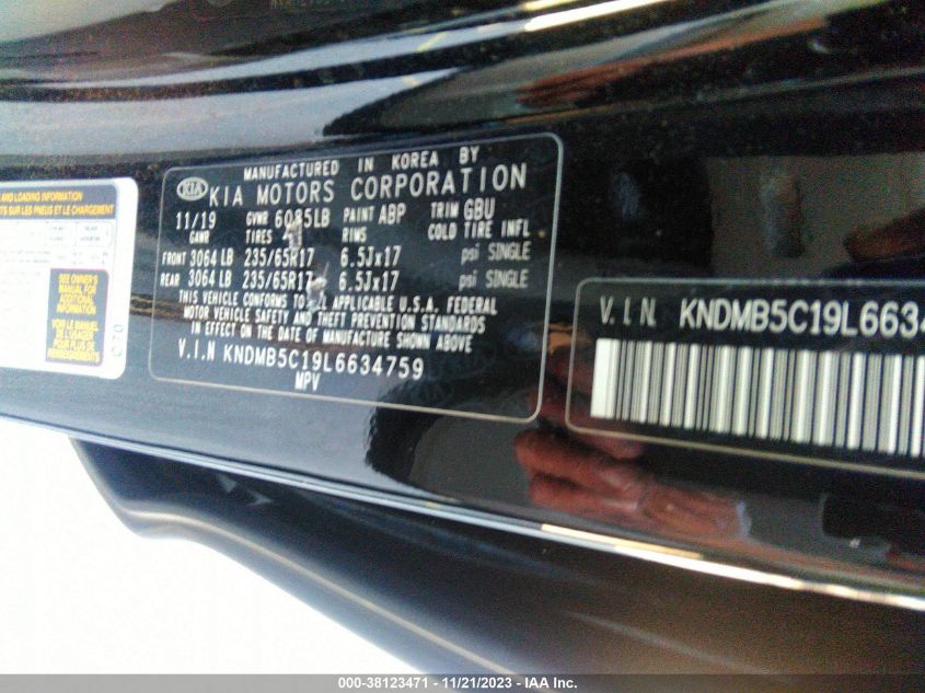2020 KIA SEDONA LX - KNDMB5C19L6634759
