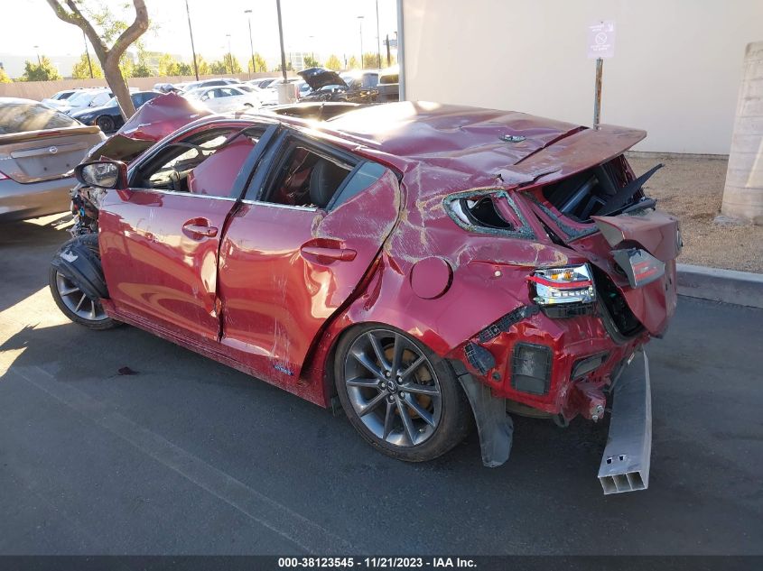 2013 LEXUS CT 200H HYBRID - JTHKD5BH4D2152305