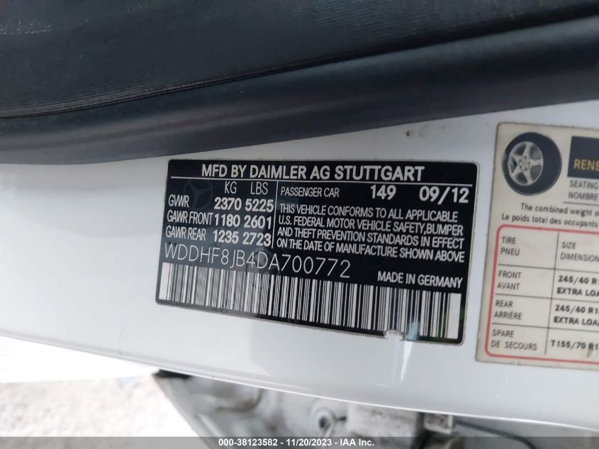 2013 MERCEDES-BENZ E 350 4MATIC - WDDHF8JB4DA700772