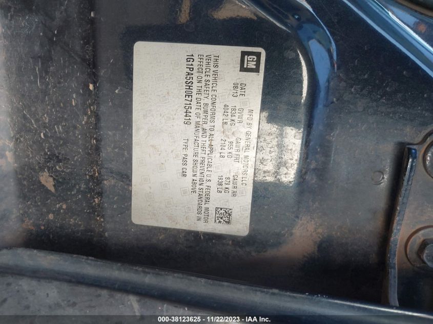 2014 CHEVROLET CRUZE LS AUTO - 1G1PA5SH0E7154419