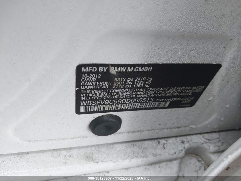 2013 BMW M5 - WBSFV9C59DD095513