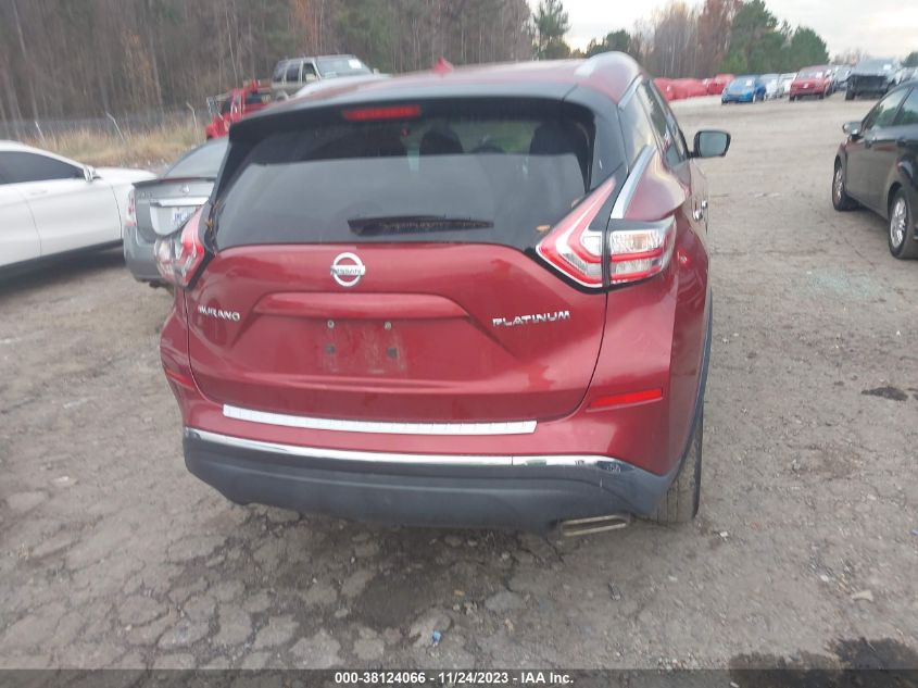 2015 NISSAN MURANO PLATINUM - 5N1AZ2MG1FN262422