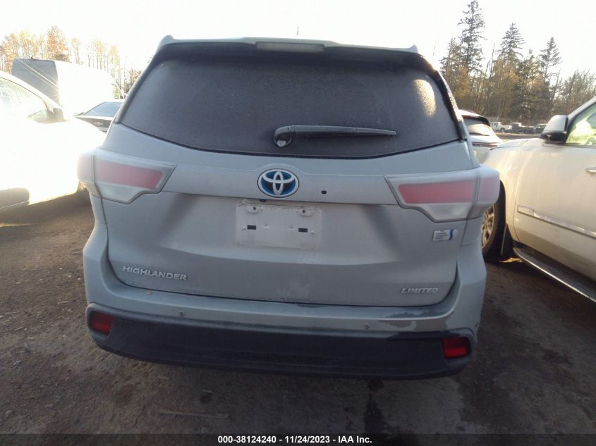 2015 TOYOTA HIGHLANDER HYBRID LIMITED PLATINUM V6 5TDDCRFH4FS011003