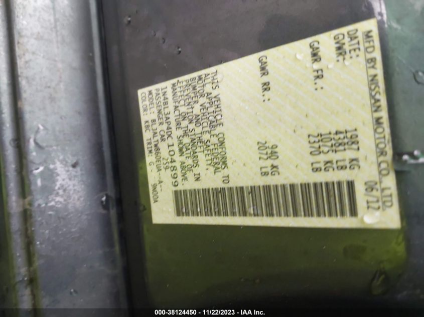 2013 NISSAN ALTIMA 3.5 SV - 1N4BL3AP4DC104899