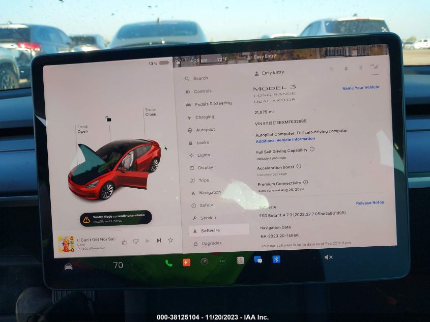 2021 TESLA MODEL 3 LONG RANGE DUAL MOTOR - 5YJ3E1EBXMF032685