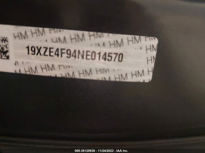 2022 HONDA INSIGHT TOURING - 19XZE4F94NE014570