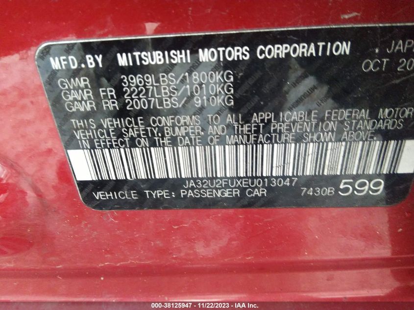 2014 MITSUBISHI LANCER ES - JA32U2FUXEU013047