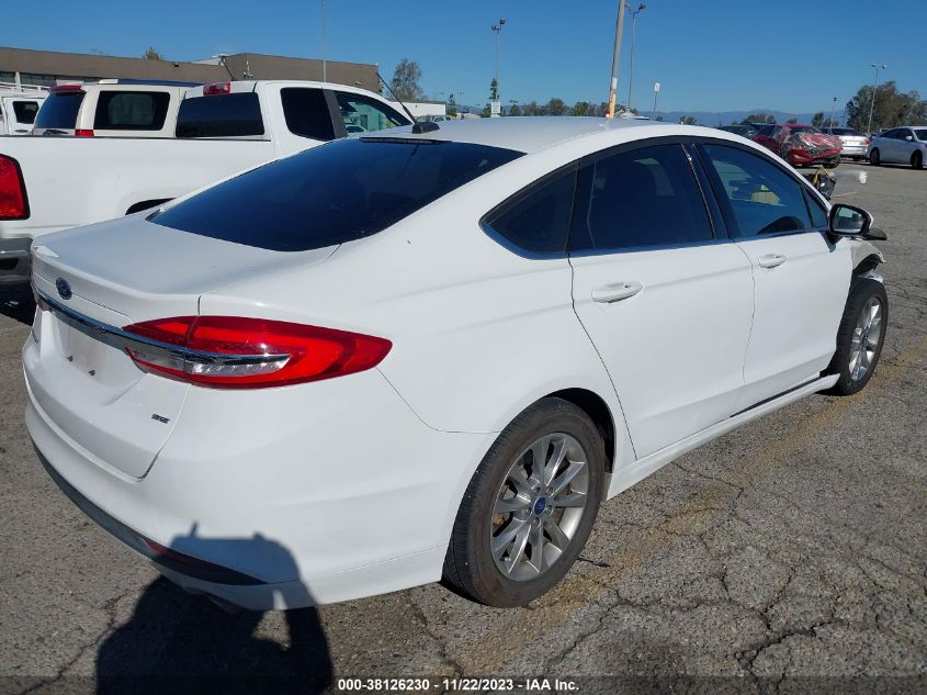 2017 FORD FUSION SE - 3FA6P0H75HR164188