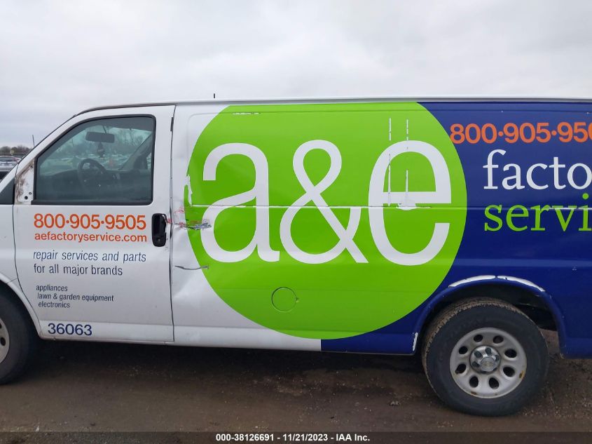 2013 CHEVROLET EXPRESS 1500 WORK VAN 1GCSGAFX3D1156368