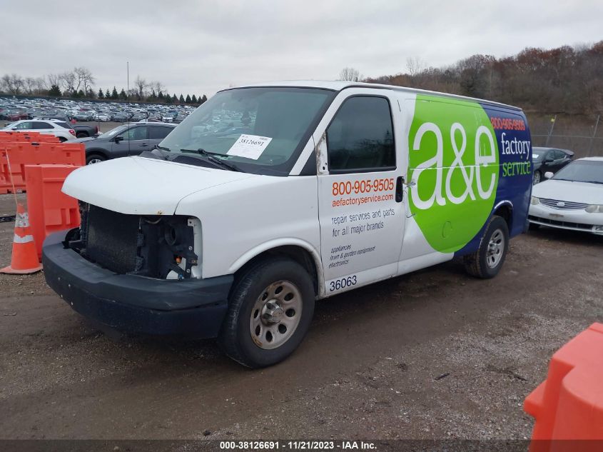 2013 CHEVROLET EXPRESS 1500 WORK VAN 1GCSGAFX3D1156368