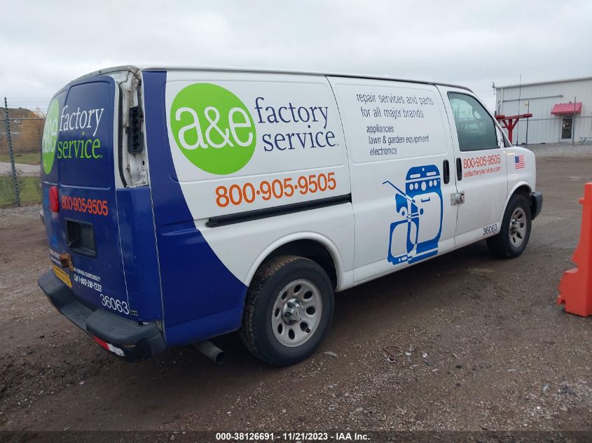 2013 CHEVROLET EXPRESS 1500 WORK VAN 1GCSGAFX3D1156368
