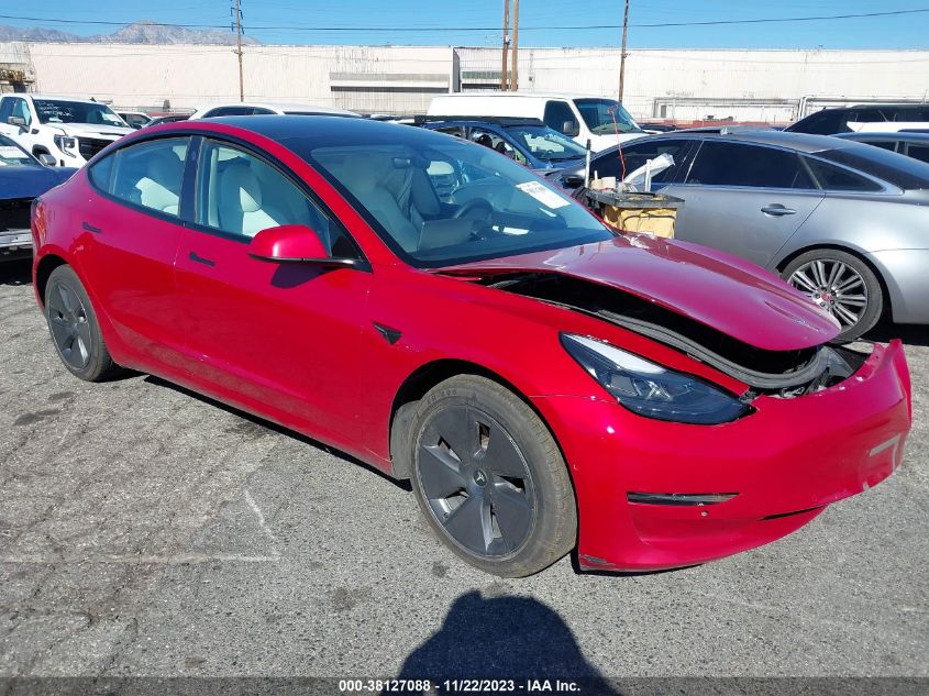 2022 TESLA MODEL 3 REAR-WHEEL DRIVE - 5YJ3E1EA2NF374947