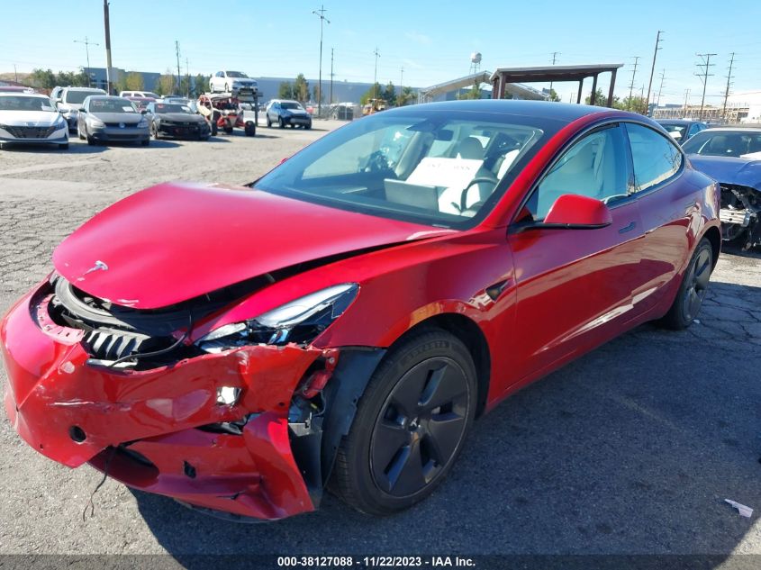 2022 TESLA MODEL 3 REAR-WHEEL DRIVE - 5YJ3E1EA2NF374947
