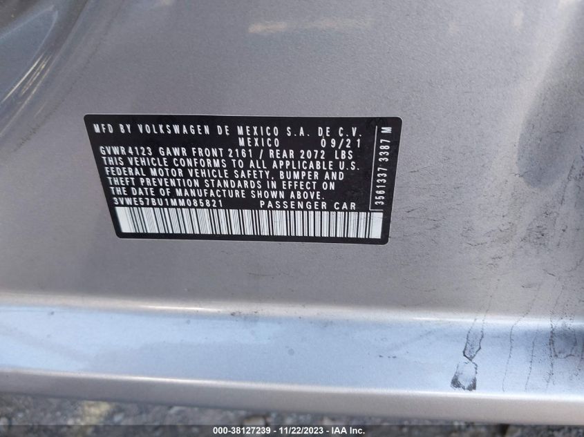 2021 VOLKSWAGEN JETTA 1.4T SEL - 3VWE57BU1MM085821