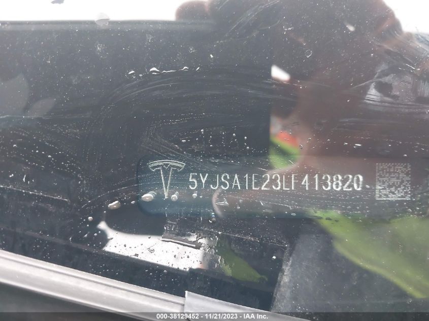 2020 TESLA MODEL S LONG RANGE DUAL MOTOR - 5YJSA1E23LF413820