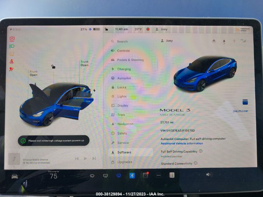 2018 TESLA MODEL 3 LONG RANGE/MID RANGE - 5YJ3E1EA5JF155782