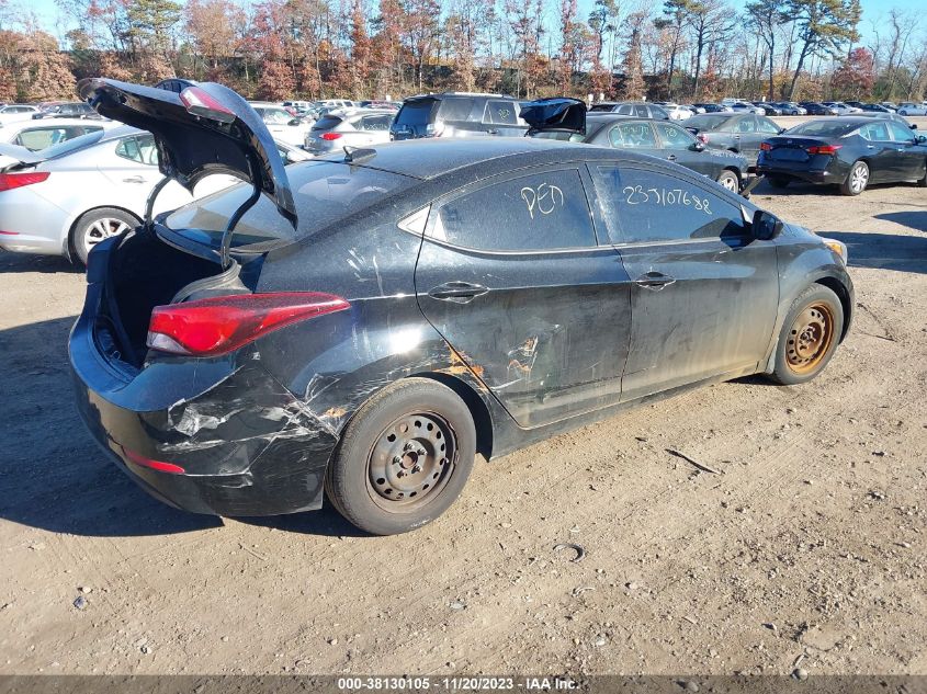 2016 HYUNDAI ELANTRA SE - KMHDH4AE3GU544101