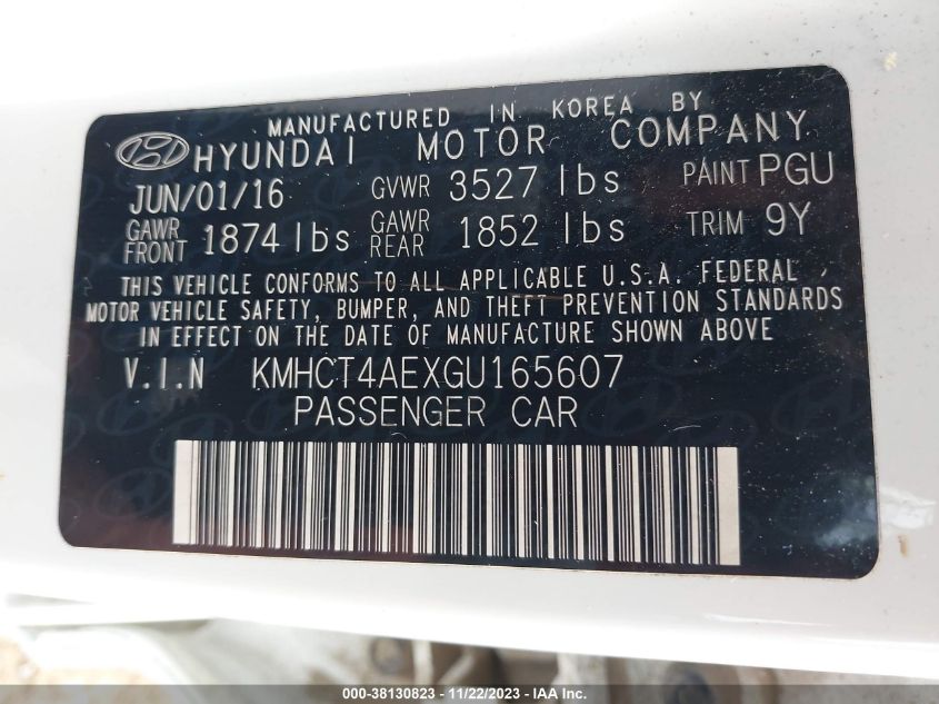 2016 HYUNDAI ACCENT SE - KMHCT4AEXGU165607