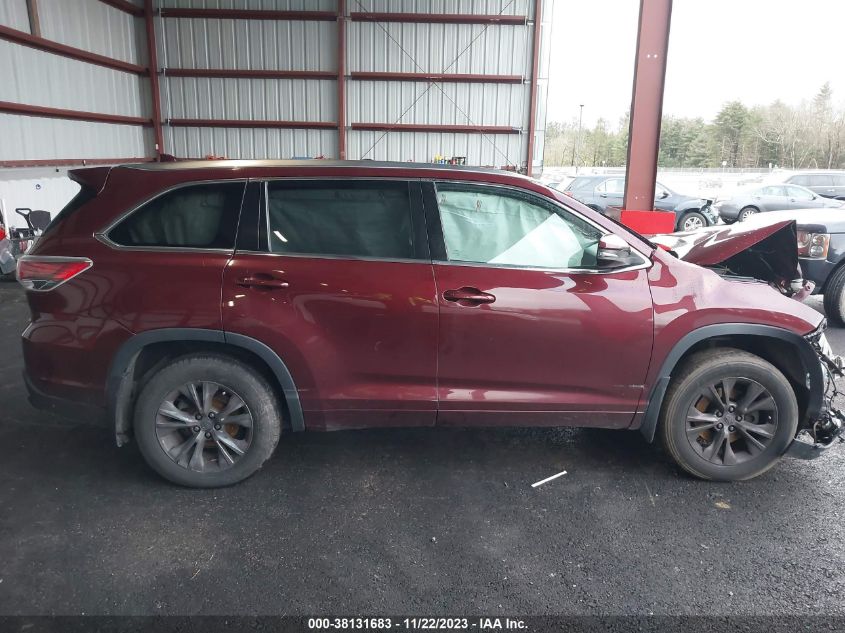 2014 TOYOTA HIGHLANDER XLE V6 - 5TDJKRFHXES016548