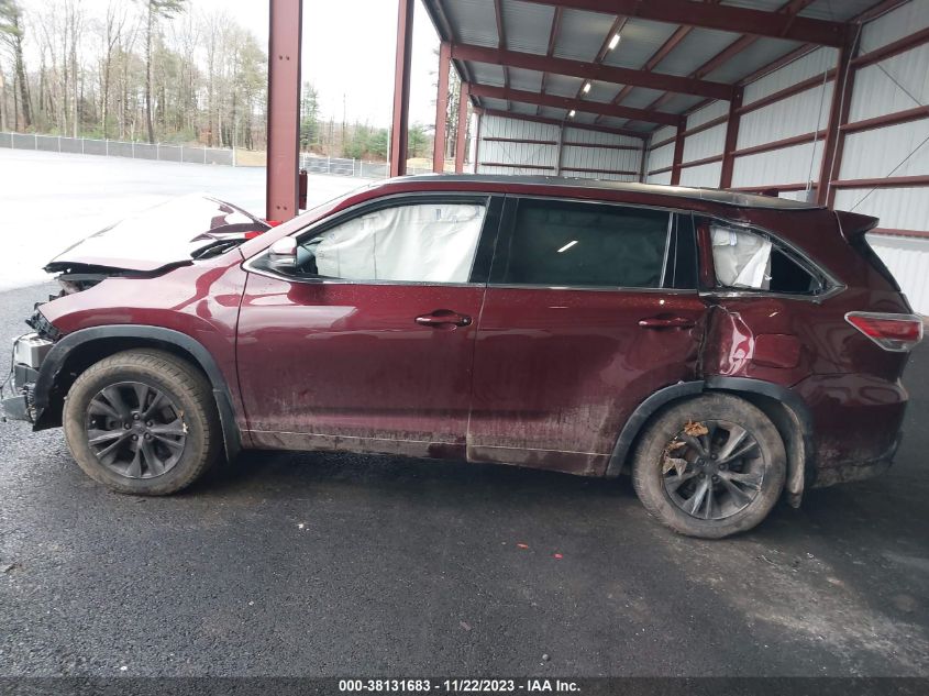 2014 TOYOTA HIGHLANDER XLE V6 - 5TDJKRFHXES016548