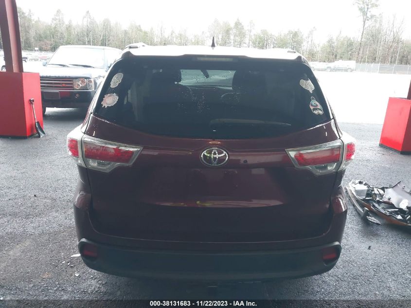 2014 TOYOTA HIGHLANDER XLE V6 - 5TDJKRFHXES016548