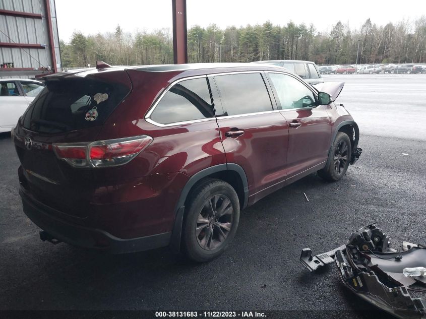 2014 TOYOTA HIGHLANDER XLE V6 - 5TDJKRFHXES016548