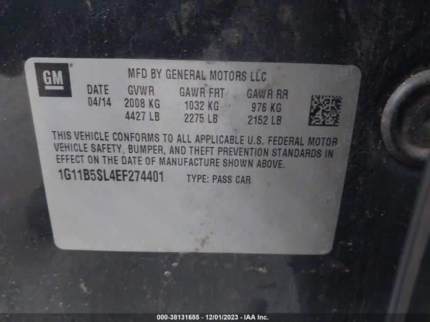2014 CHEVROLET MALIBU LS - 1G11B5SL4EF274401