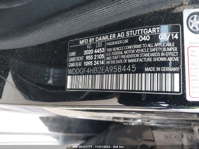 2014 MERCEDES-BENZ C 250 SPORT/LUXURY - WDDGF4HB2EA958445