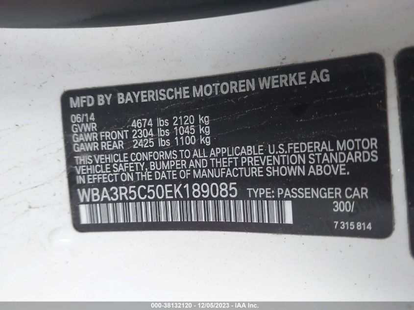 2014 BMW 435I XDRIVE - WBA3R5C50EK189085