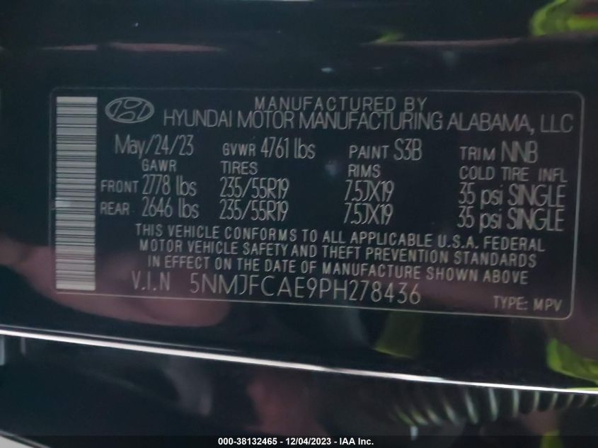 2023 HYUNDAI TUCSON SEL - 5NMJFCAE9PH278436