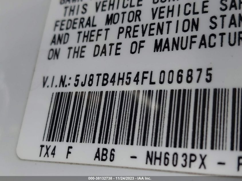 2015 ACURA RDX TECH PKG - 5J8TB4H54FL006875