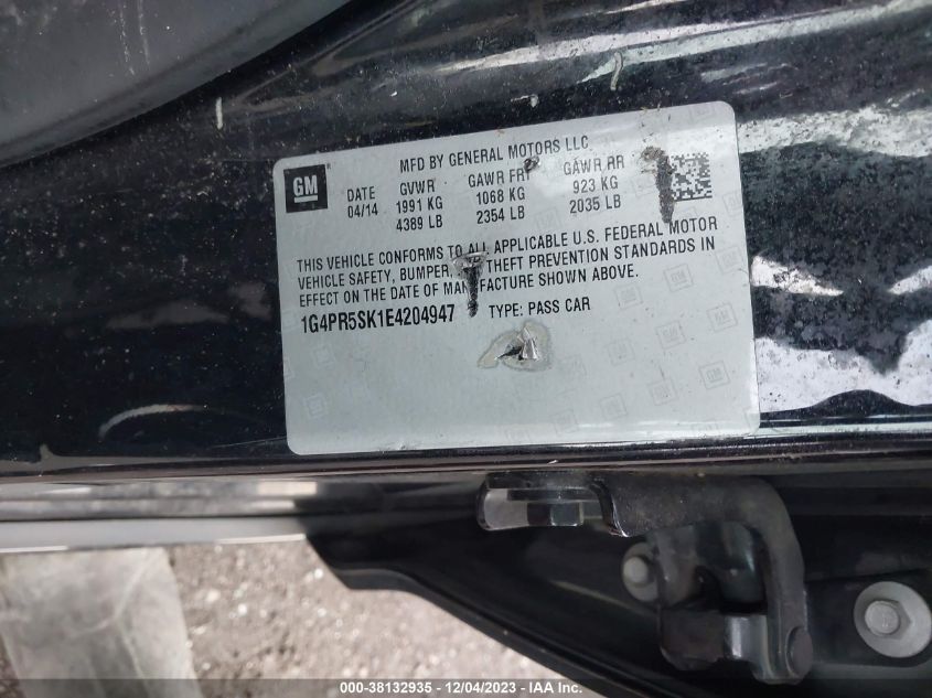 2014 BUICK VERANO CONVENIENCE - 1G4PR5SK1E4204947