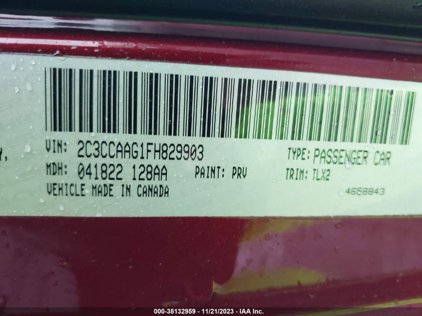 2015 CHRYSLER 300 LIMITED - 2C3CCAAG1FH829903