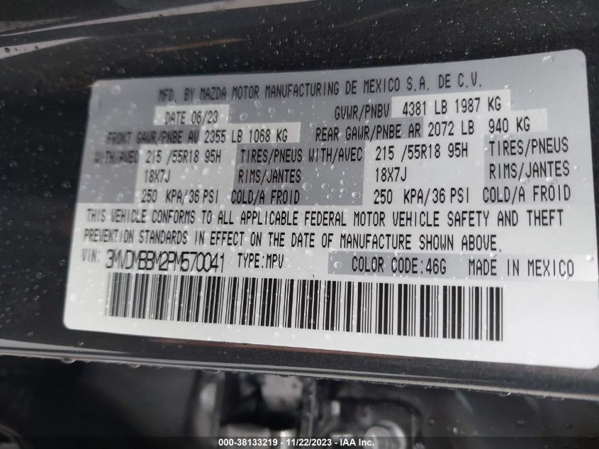 2023 MAZDA CX-30 2.5 S SELECT - 3MVDMBBM2PM570041