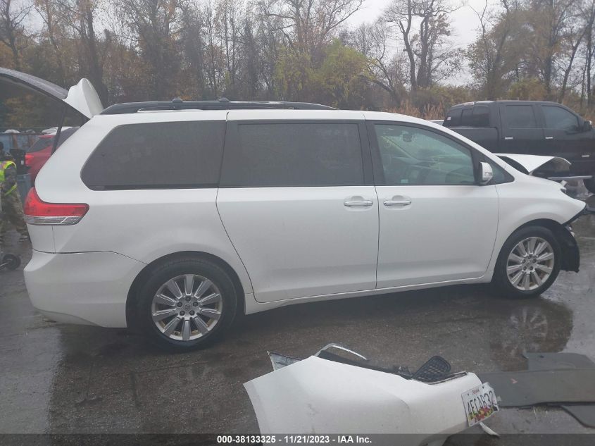2013 TOYOTA SIENNA LIMITED V6 7 PASSENGER - 5TDYK3DCXDS366182