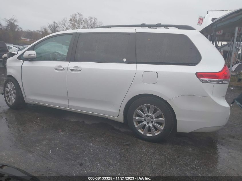 2013 TOYOTA SIENNA LIMITED V6 7 PASSENGER - 5TDYK3DCXDS366182