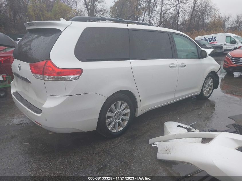 2013 TOYOTA SIENNA LIMITED V6 7 PASSENGER - 5TDYK3DCXDS366182