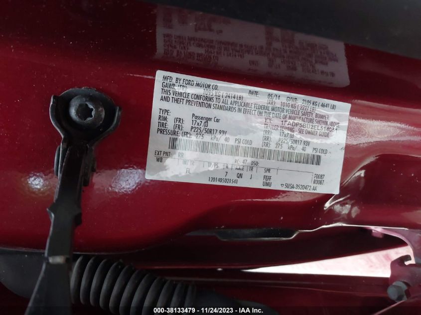 2014 FORD C-MAX HYBRID SEL - 1FADP5BU2EL514051
