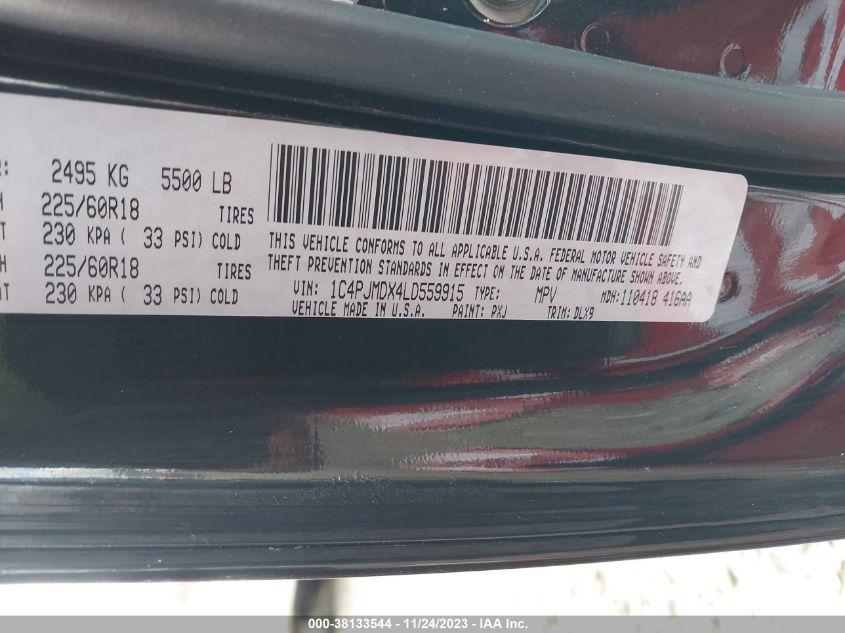 2020 JEEP CHEROKEE LIMITED - 1C4PJMDX4LD559915