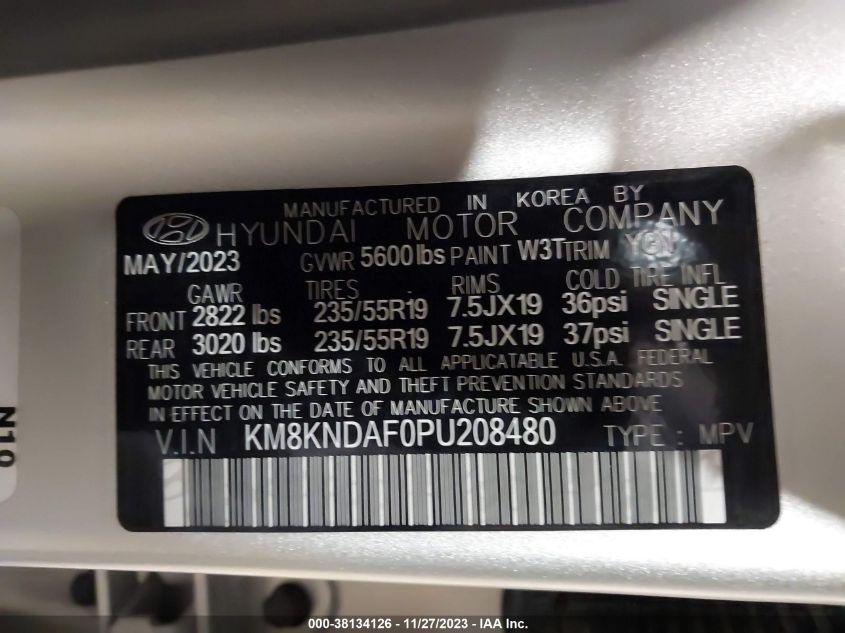 2023 HYUNDAI IONIQ 5 SEL - KM8KNDAF0PU208480
