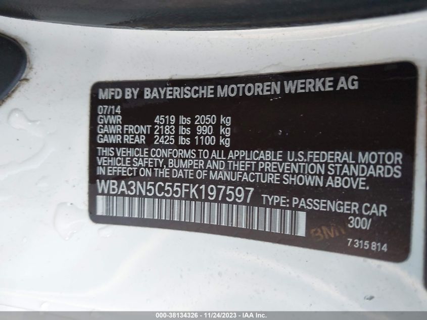 2015 BMW 428I XDRIVE WBA3N5C55FK197597