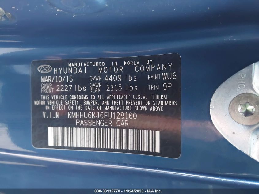 2015 HYUNDAI GENESIS 3.8 ULTIMATE - KMHHU6KJ6FU128160