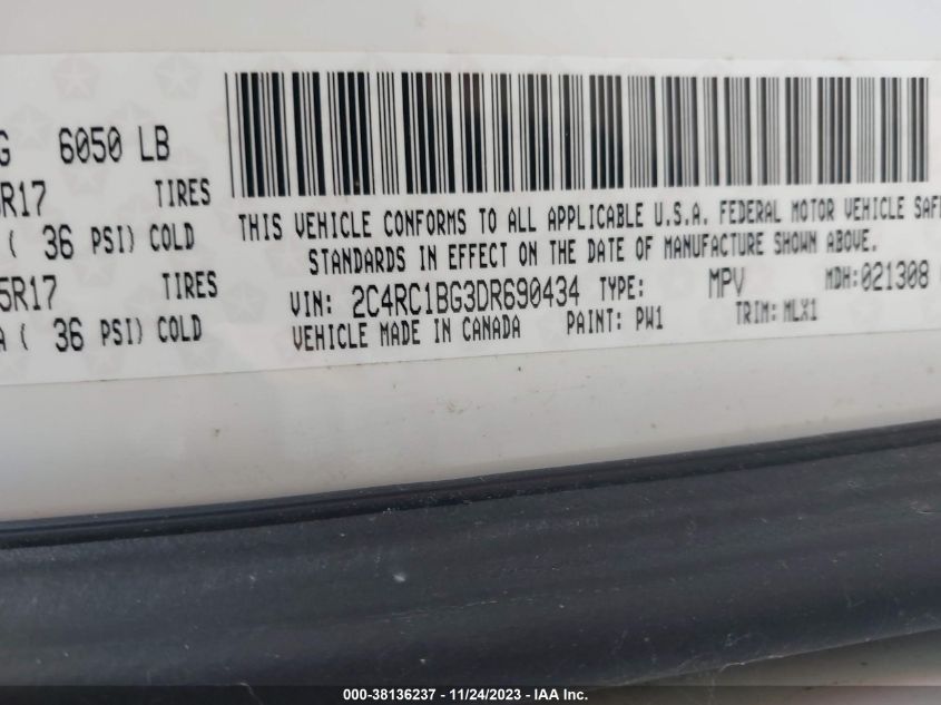 2013 CHRYSLER TOWN & COUNTRY TOURING - 2C4RC1BG3DR690434
