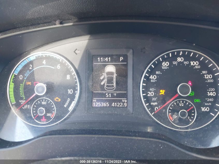 2013 VOLKSWAGEN JETTA HYBRID SEL 3VW637AJ8DM298069