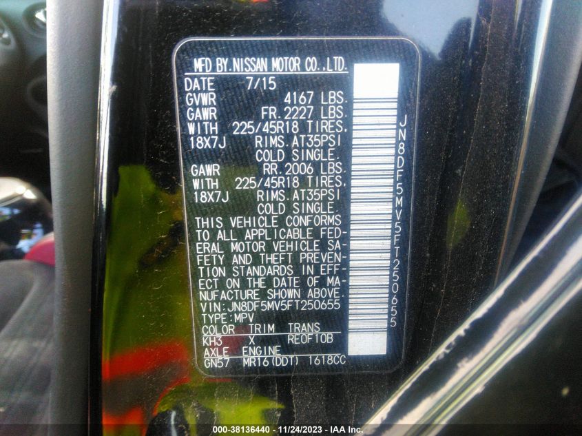 2015 NISSAN JUKE NISMO RS - JN8DF5MV5FT250655