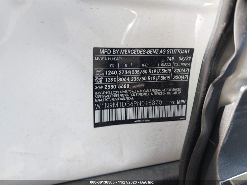 2023 MERCEDES-BENZ EQB 350 SUV 4MATIC W1N9M1DB6PN016870
