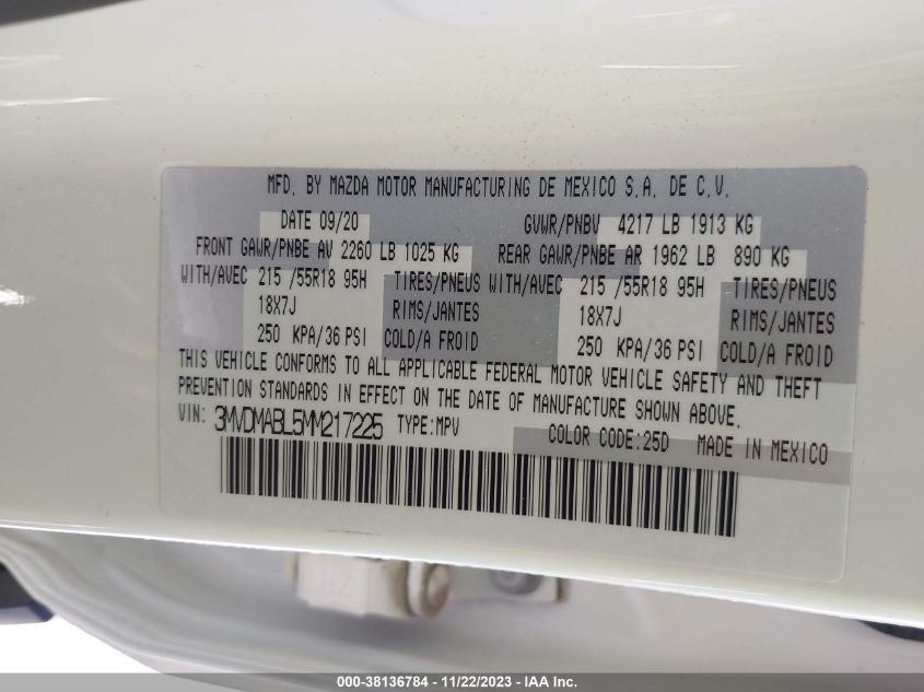 2021 MAZDA CX-30 SELECT - 3MVDMABL5MM217225
