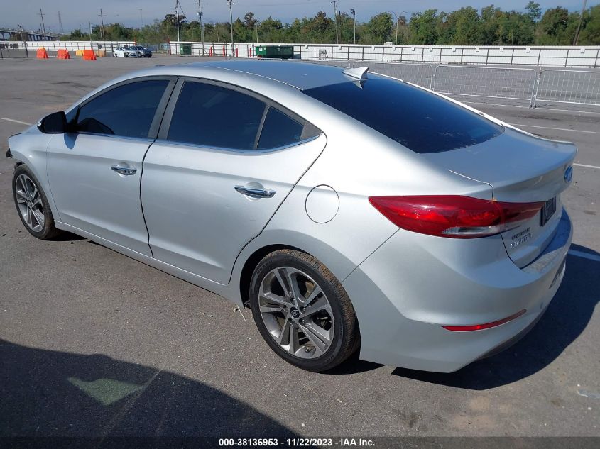 2017 HYUNDAI ELANTRA LIMITED - 5NPD84LF7HH051737