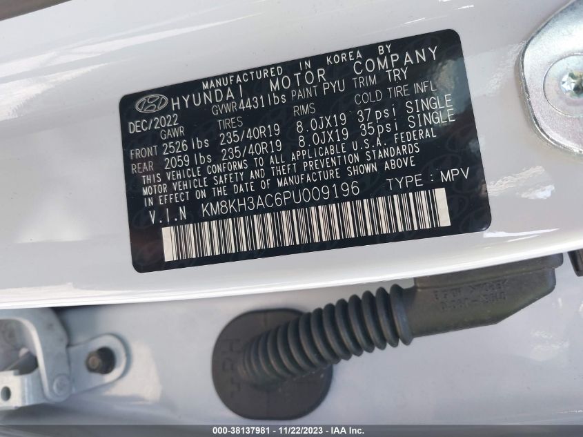 2023 HYUNDAI KONA N KONA N KM8KH3AC6PU009196
