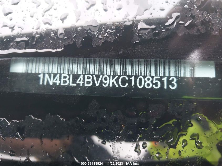 2019 NISSAN ALTIMA 2.5 S - 1N4BL4BV9KC108513